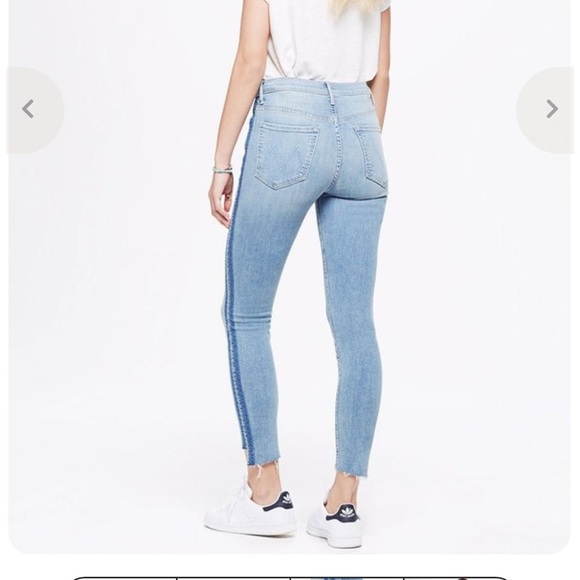 Mother The Stunner Ankle Step Fray Light Wash Raw Hem Crop Jeans - Picture 12 of 12